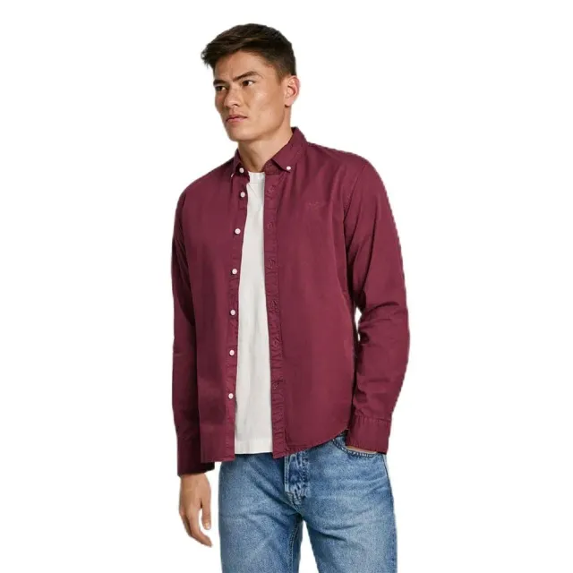 Pepe Jeans Manley Camicia Uomo Rossa Popeline
