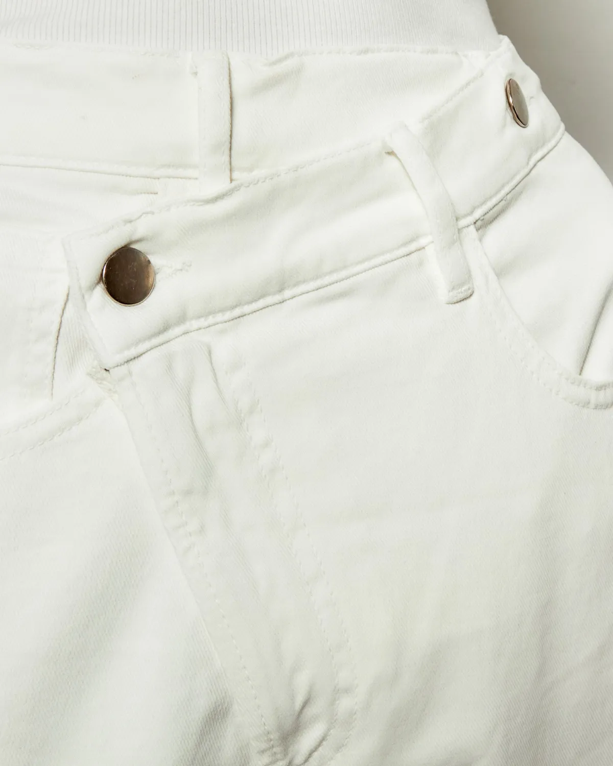 Acquaverde May shorts vita alta off white larghi