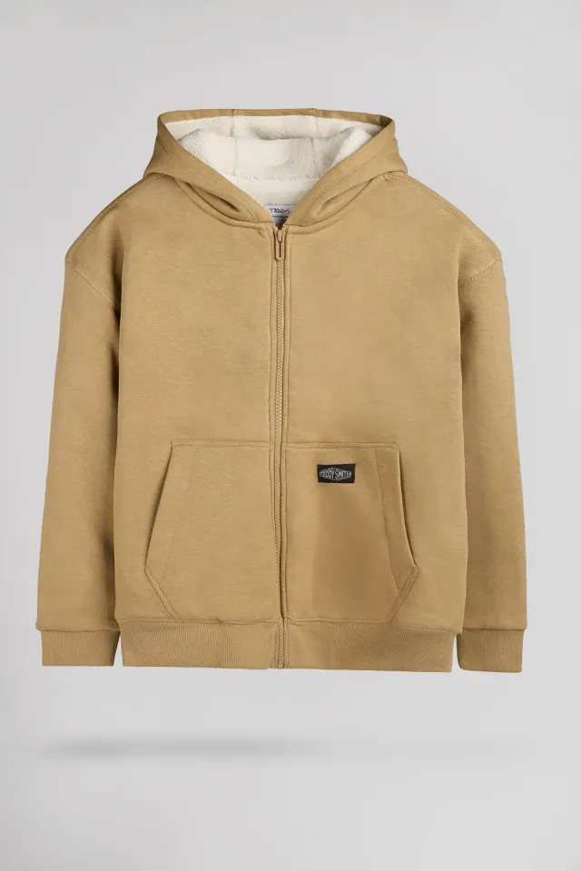 Teddy Smith G-Ony Hoody Jr Worker gilet bambino beige