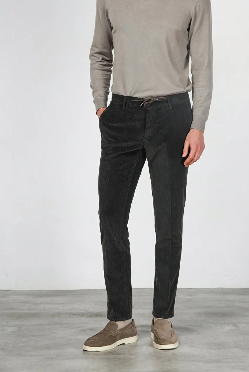 Mason's Milano Jogger chino uomo marrone velluto extra slim