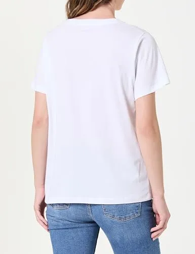Pepe Jeans Bright Logo T-Shirt Donna L Nera Cotone