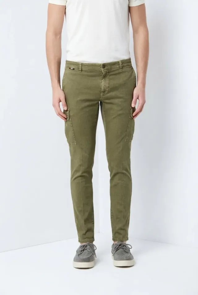 Mason's Chile cargo uomo rosmarino regular fit lino