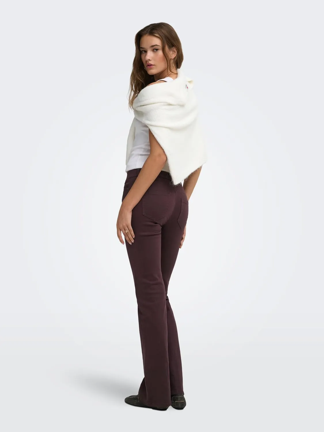 ONLY Onlblush Mid Flared pantaloni donna a zampa vita media