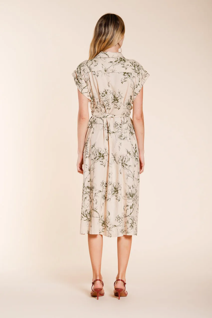 Mason's Yoko Abito Donna Beige Fiori Lino Viscosa