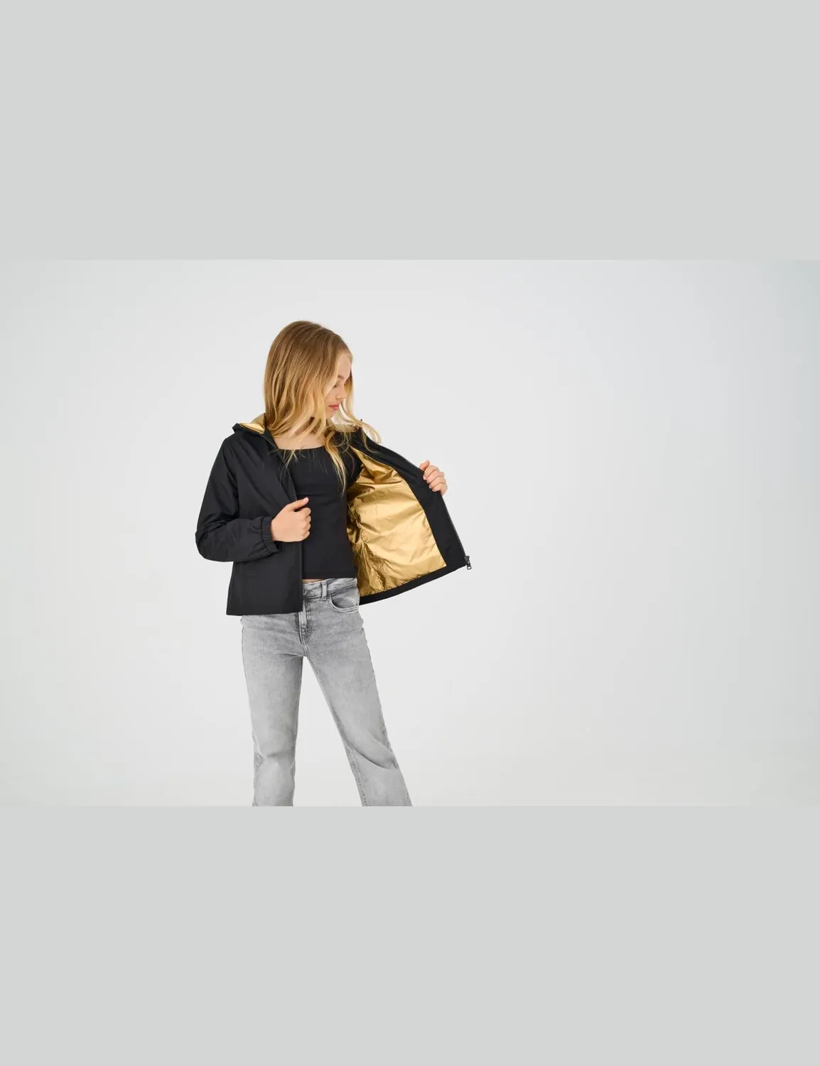 ONLY Kogfry Hood giacca con cappuccio bambina 128 leggera