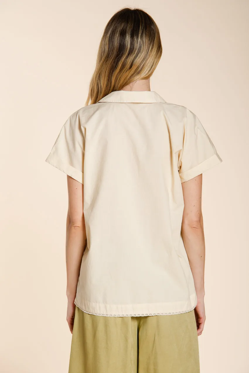 Mason's Livia camicia donna latte manica corta