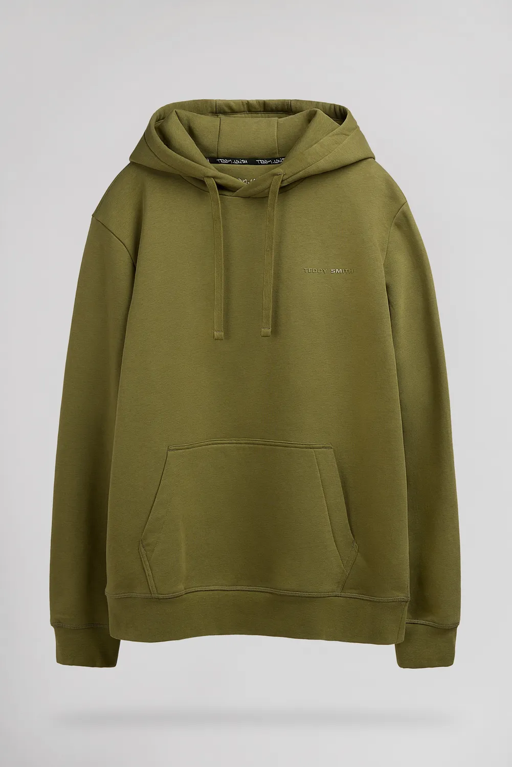 Teddy Smith S-Nark Hoody Felpa Uomo con Cappuccio Verde Oliva