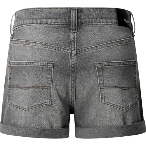 Pepe Jeans Regular Short HW pantaloncini donna grigi vita alta