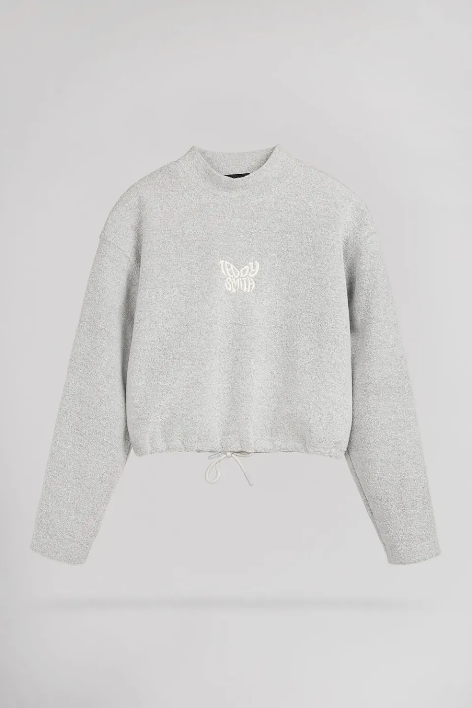 Teddy Smith S-Ody JR Felpa Grigio Collo Alto Bimba