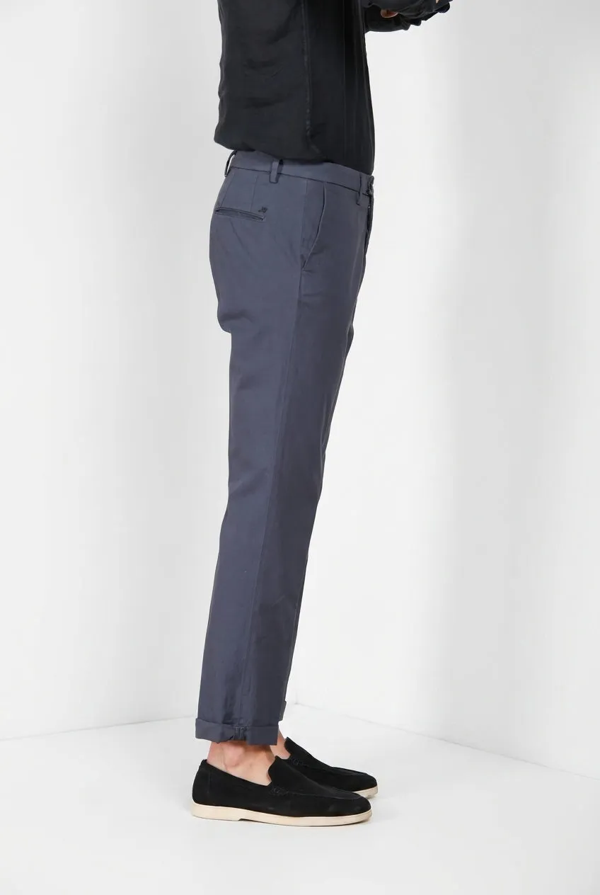 Mason's Boston pantalone chino uomo lino carta da zucchero relaxed