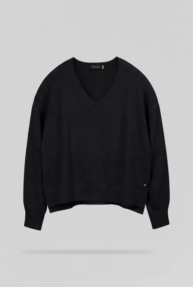 Teddy Smith P-Billie Noir maglione scollo V nero