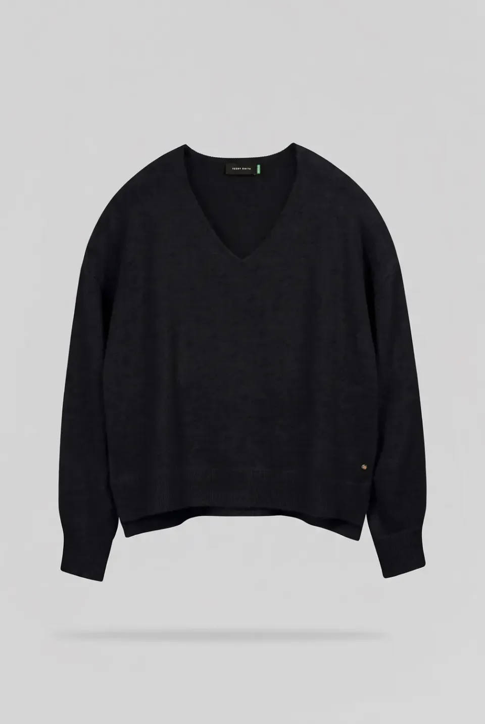 Teddy Smith P-Billie Noir maglione scollo V nero