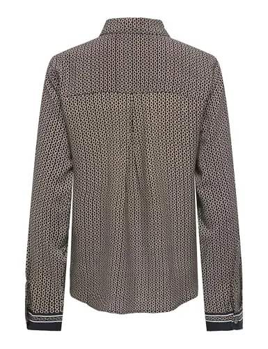 ONLY Onlveda Border camicia manica lunga nera XS