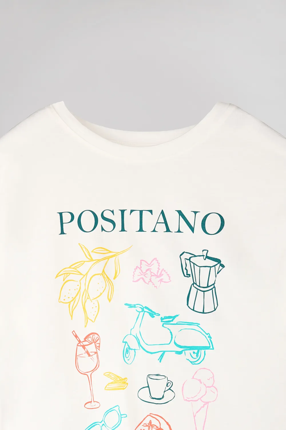 Teddy Smith T-Italia MC T-shirt oversize donna Middle White Italia