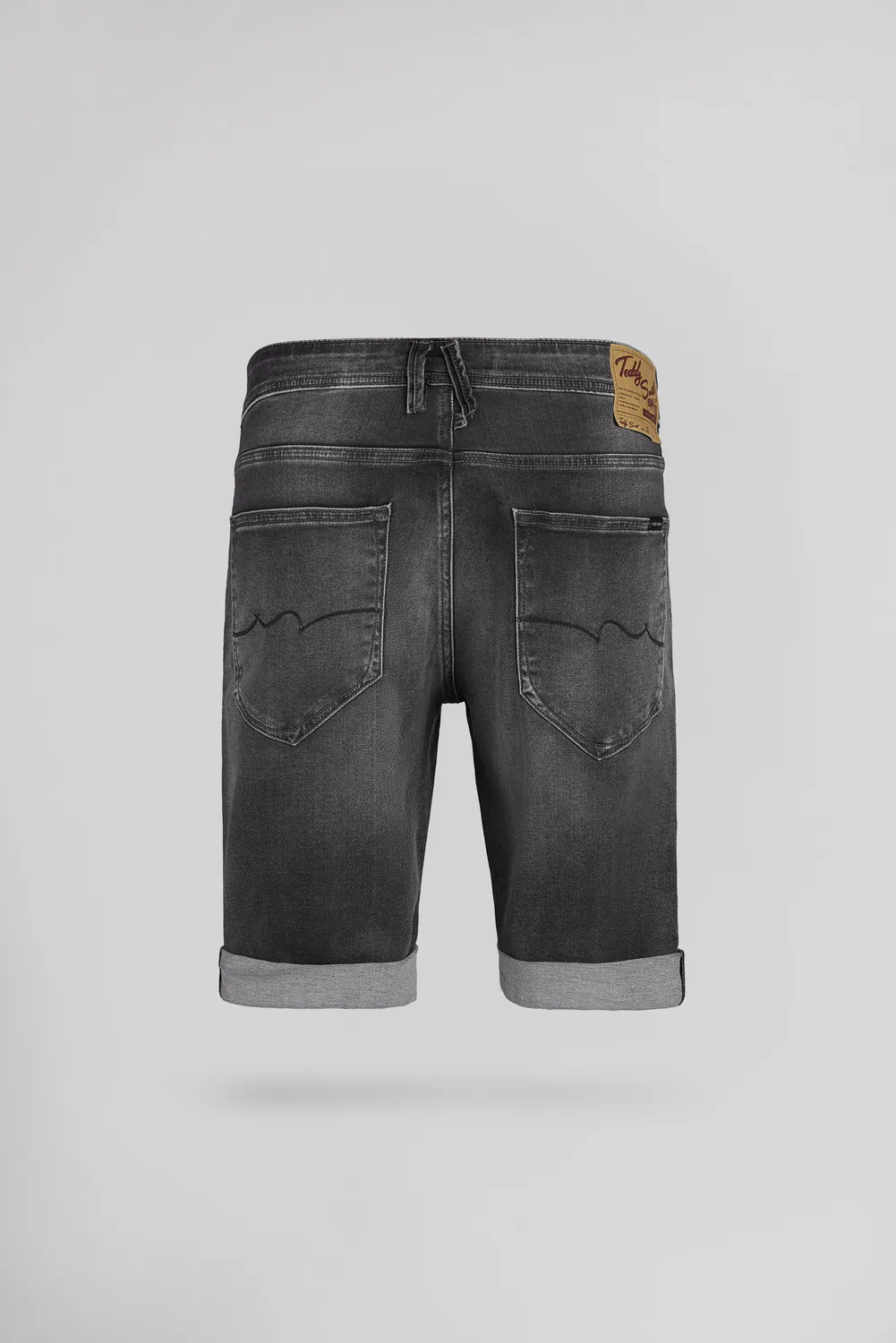 Teddy Smith Scotty 3 Bermuda Denim Deep Grey Sweat Denim