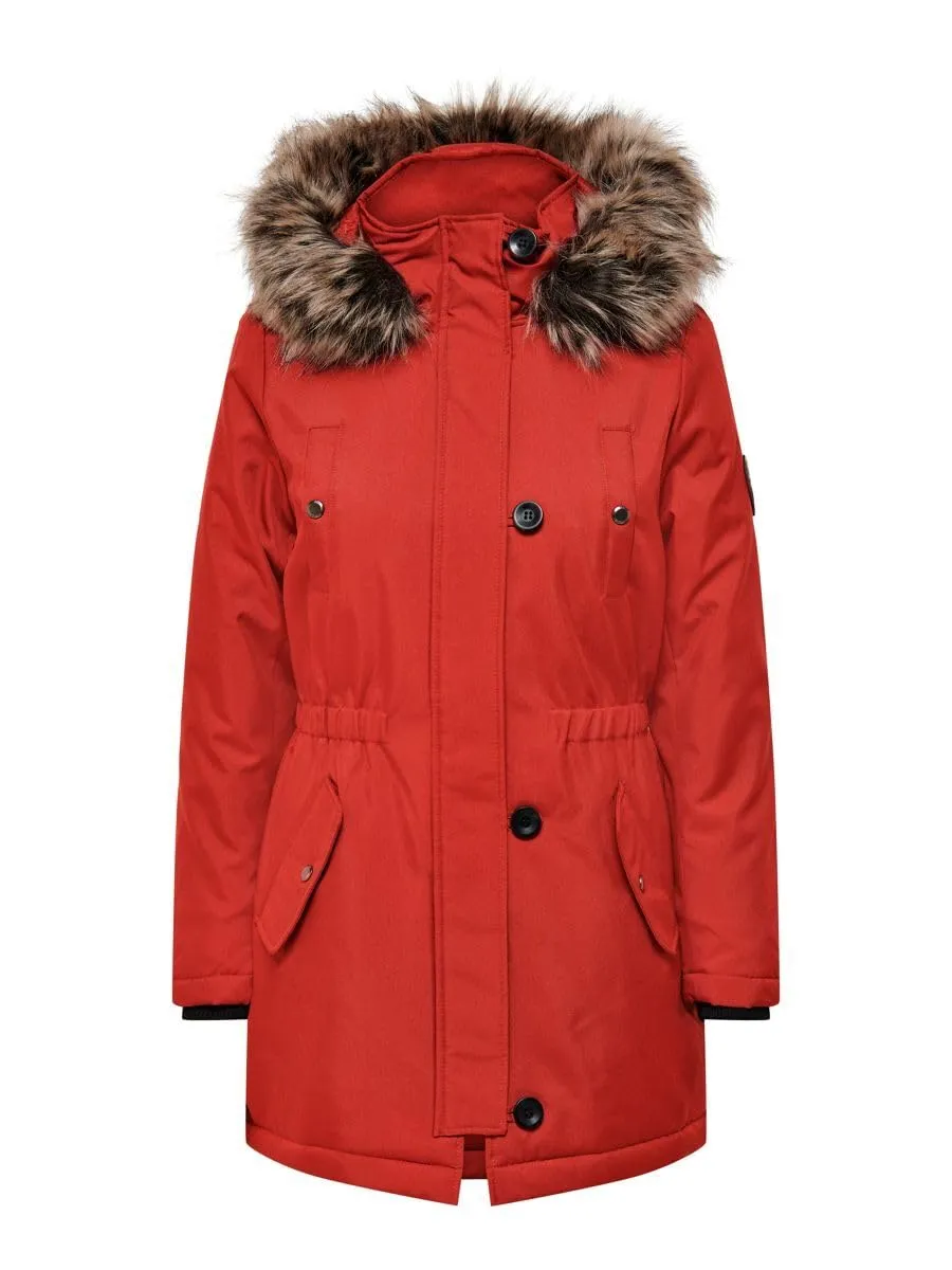 ONLY Onliris Parka giubbotto donna cappuccio pelliccia