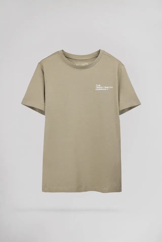 Teddy Smith T-Company JR t-shirt bleach kaki ragazzo