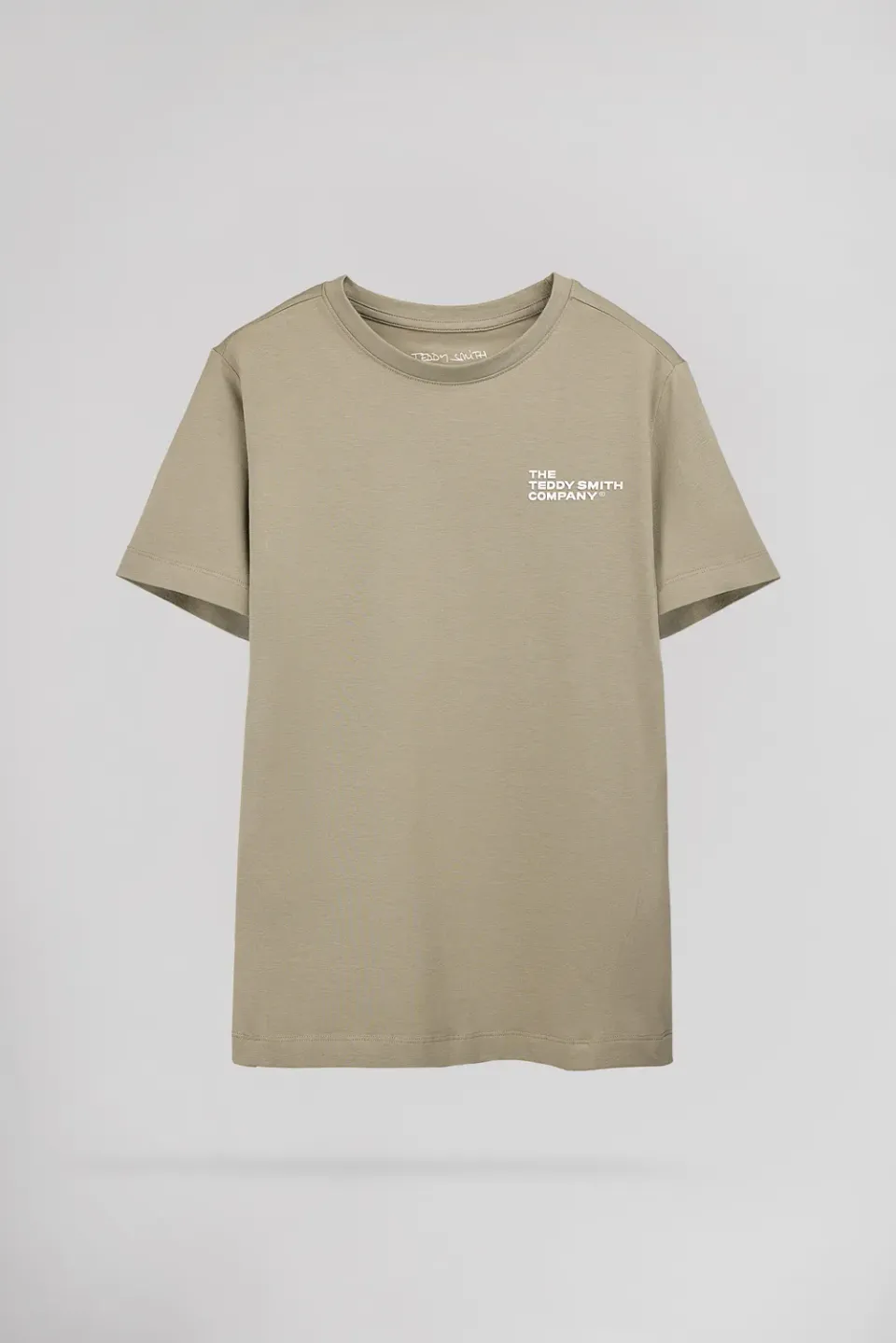 Teddy Smith T-Company JR t-shirt bleach kaki ragazzo