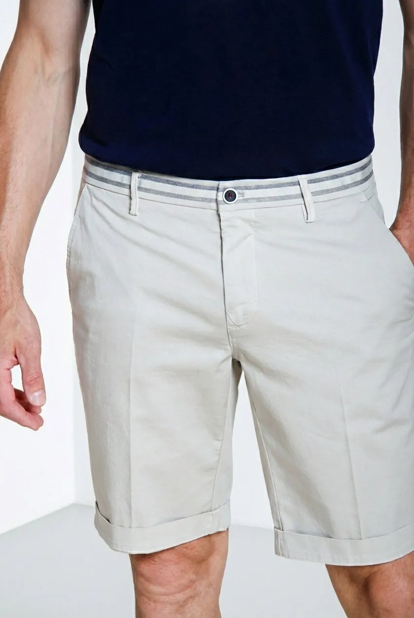 Mason's Torino Summer bermuda chino grigio perla stretch