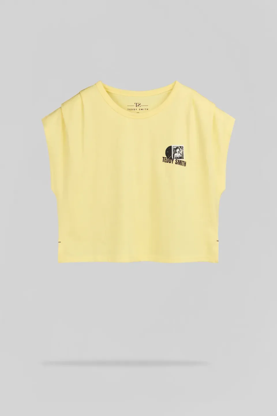 Teddy Smith T-Vinyl MC JR maglietta bambina giallo limone cotone