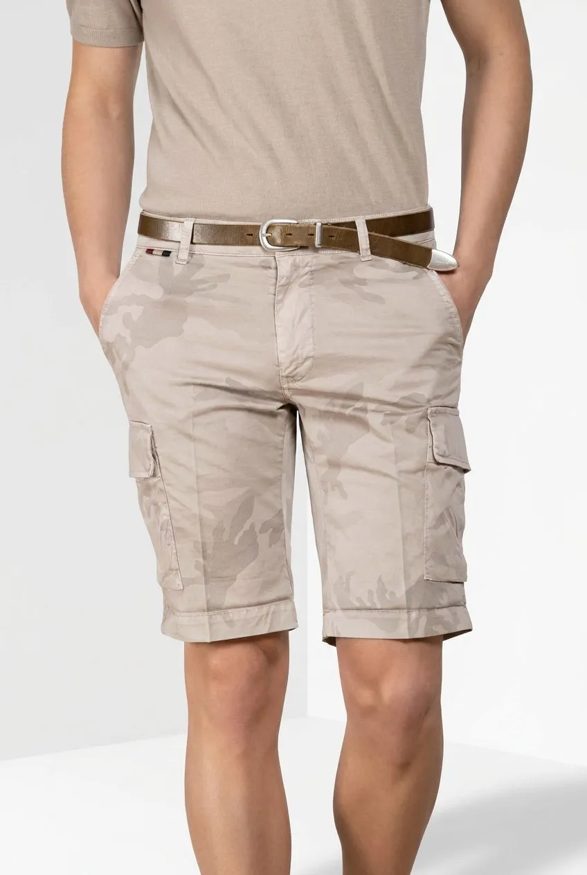 Mason's Chile bermuda cargo beige camouflage slim