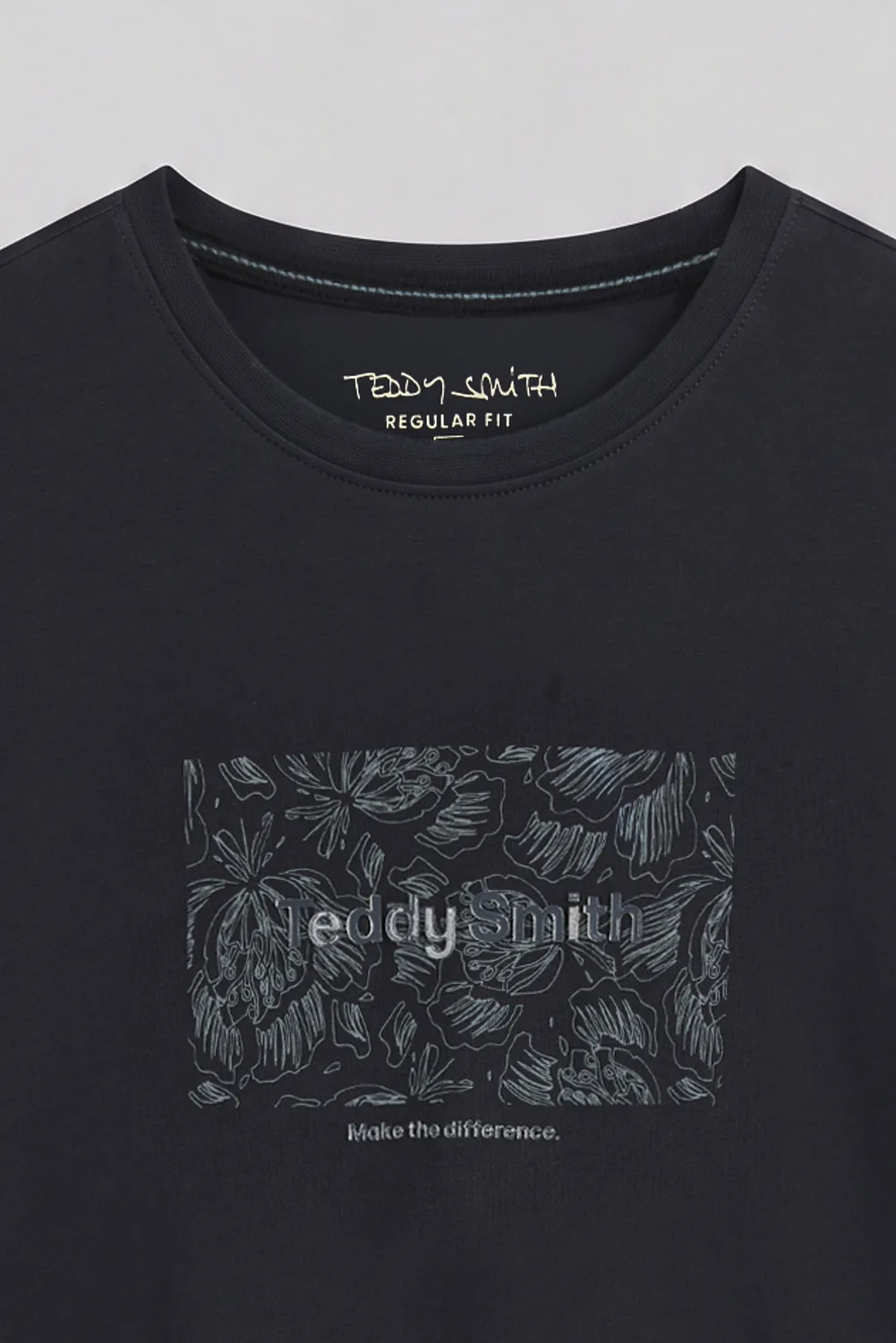 Teddy Smith T-Ares MC T-Shirt Uomo Dark Navy Cotone
