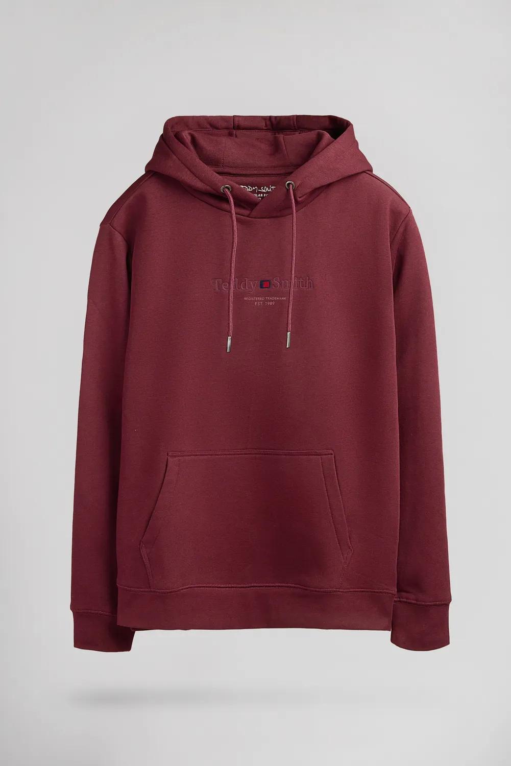 Teddy Smith S-Jim Hoody felpa cappuccio lampone felpata