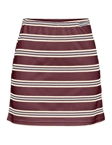 ONLY Onlevie JRS minigonna L rosso vino donna
