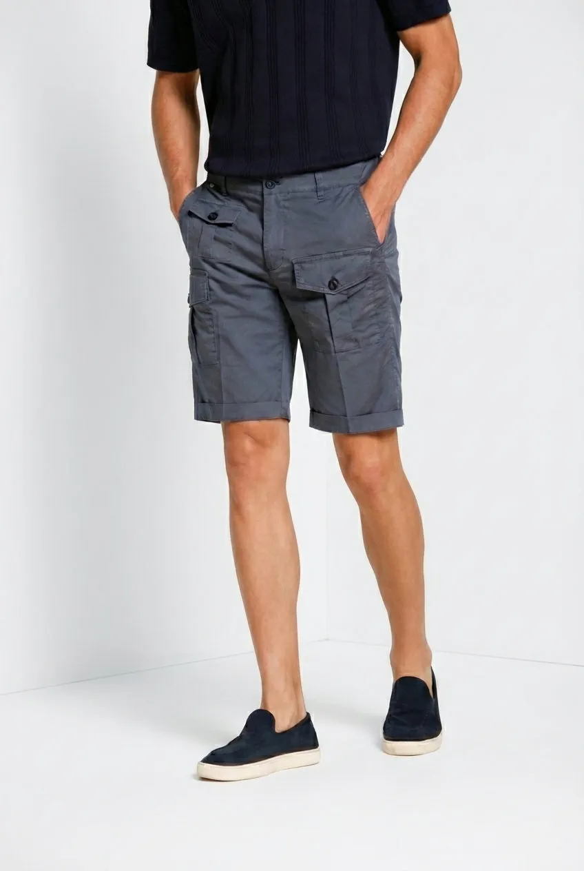 Mason's George Coolpocket bermuda cargo azzurra stretch
