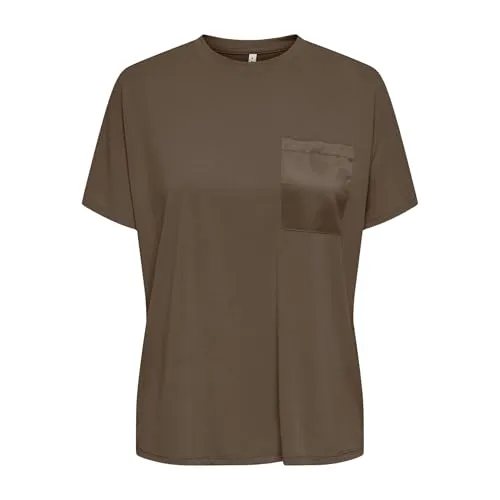 ONLY Free Pocket camicia donna marrone lyocell