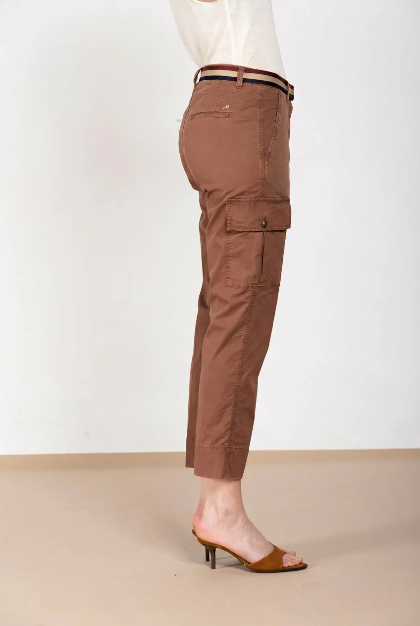 Mason's Marlene Cargo pantalone donna marrone scuro carrot