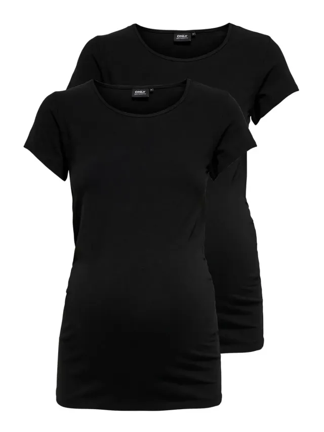 ONLY Maternity OLMLOVELY t-shirt premaman 2-pack cotone