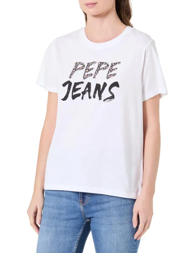 Pepe Jeans Floral II t-shirt donna cotone taglia L grafica