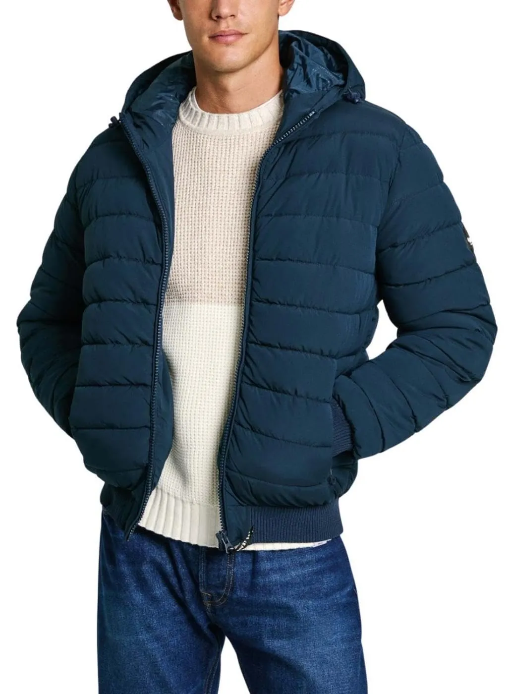 Pepe Jeans Tomek Giacca Uomo Piumino con Cappuccio Nero