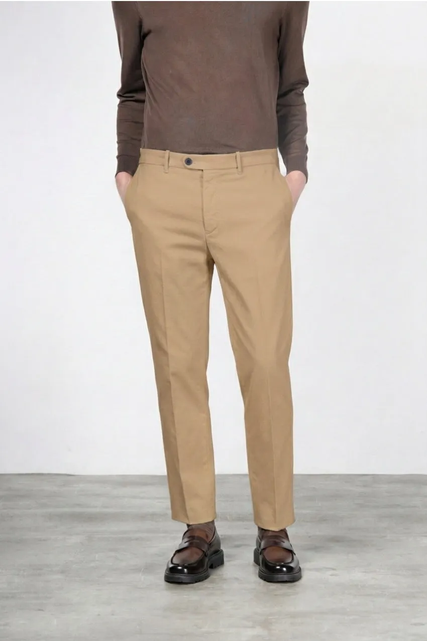 Mason's Paris pantalone chino beige scuro carrot fit