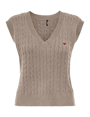 ONLY Onlkatia SL Cable V-Neck Gilet Donna Taglia S Scollo a V