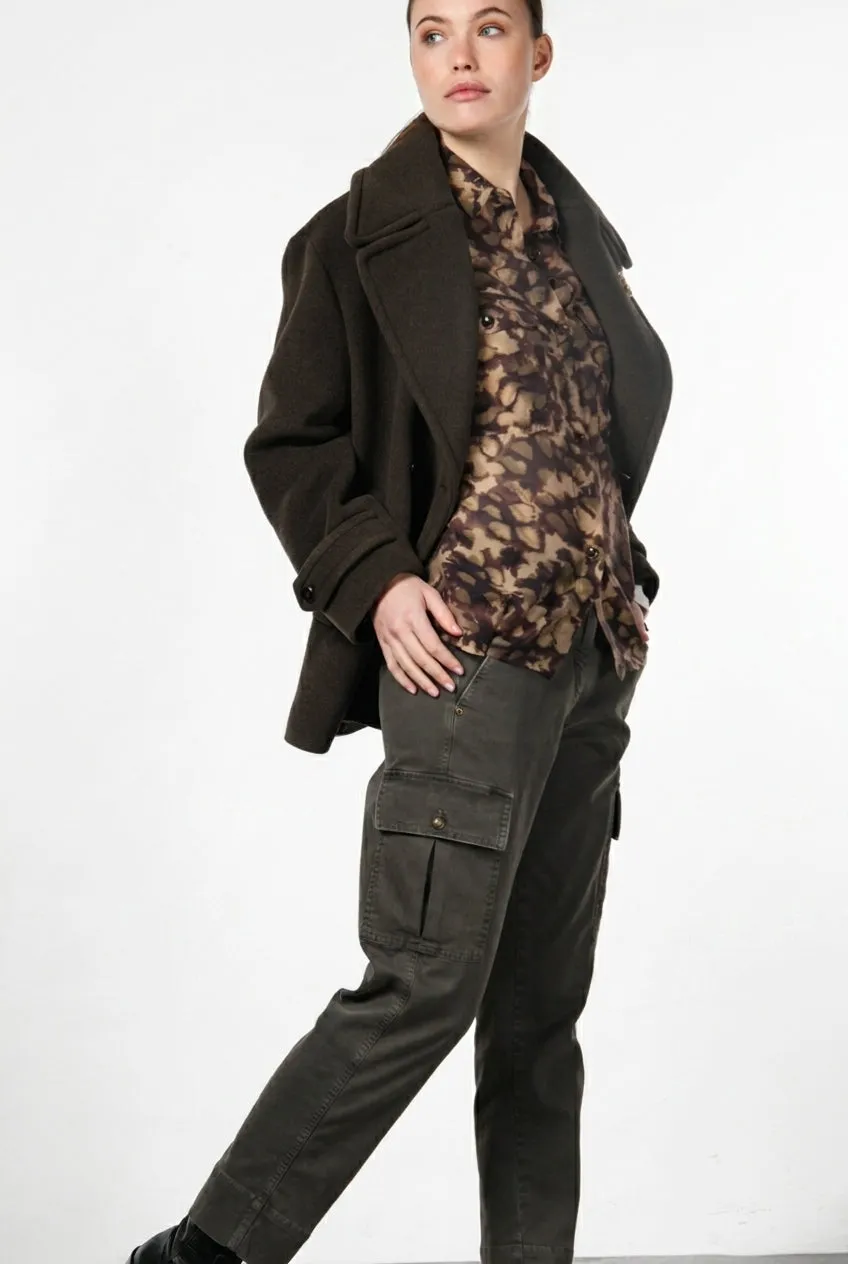 Mason's Marlene Cargo donna verde carrot fit cotone