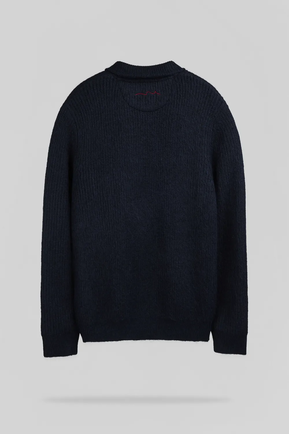 Teddy Smith P-Clayton maglione zip blu navy misto lana
