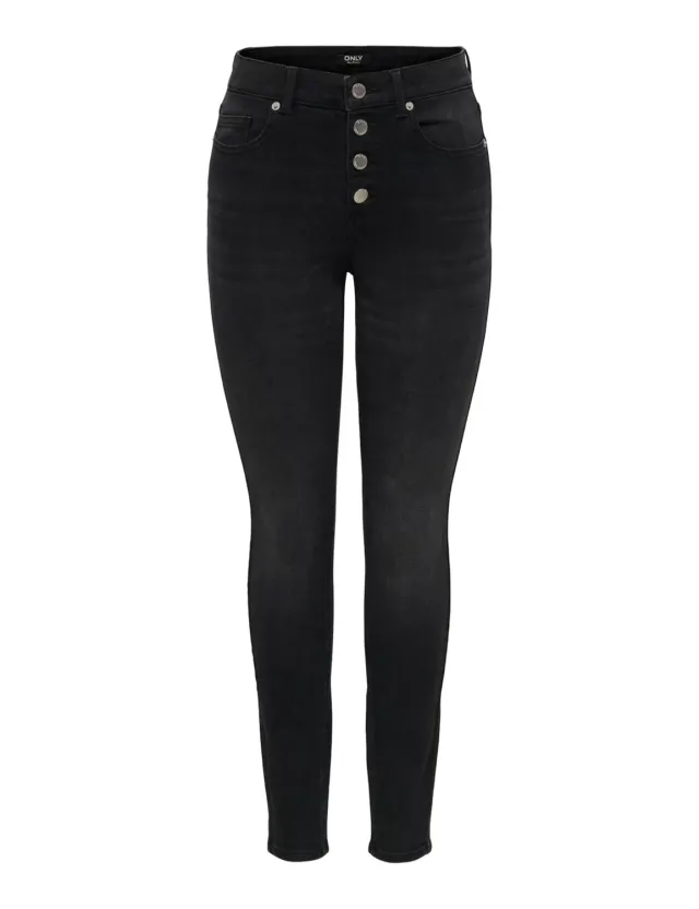 ONLY Onlhush Skinny jeans neri 36/M lungo bottoni
