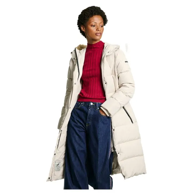 Pepe Jeans Bella Piumino donna lungo cappuccio piuma