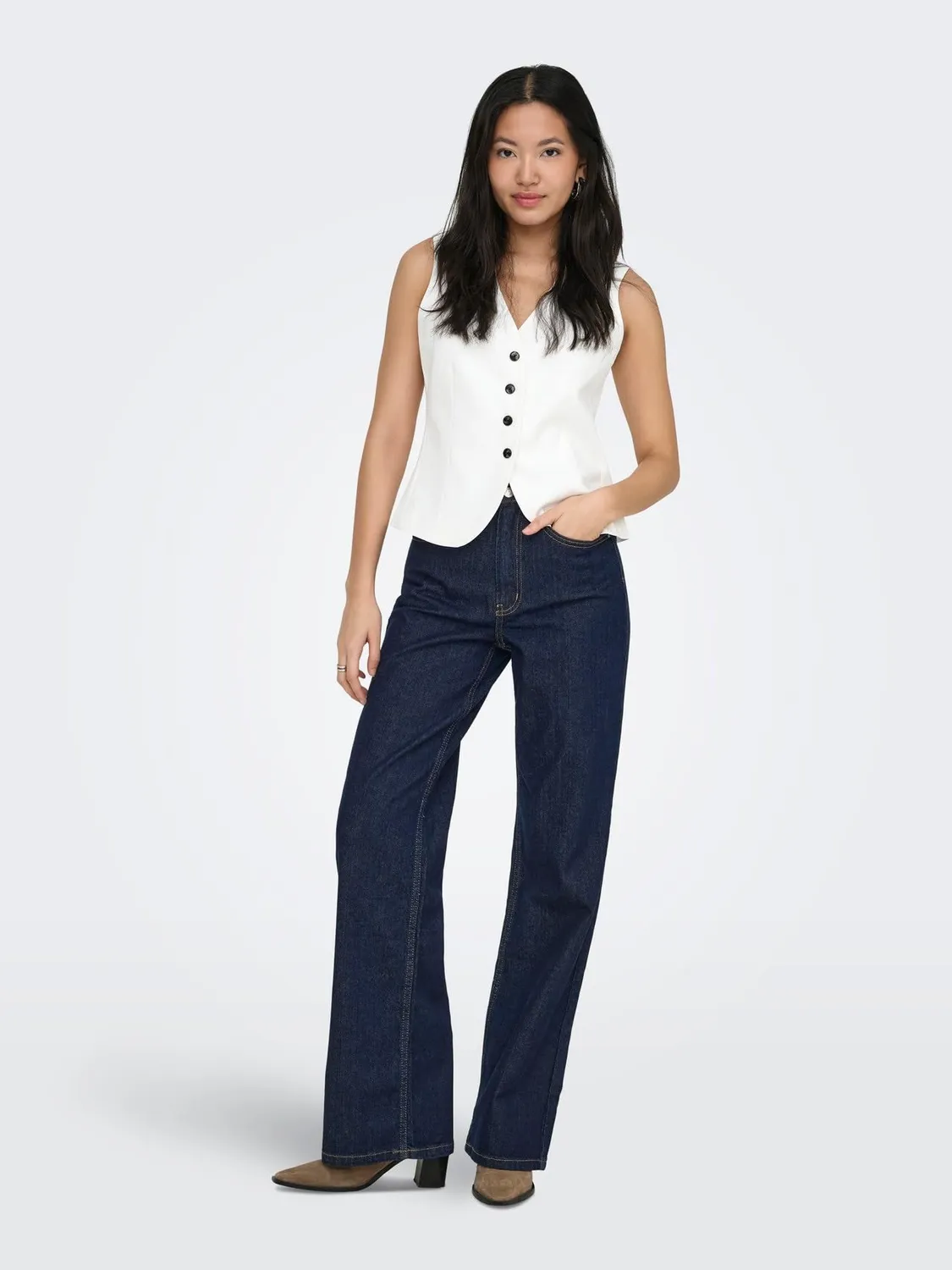 Only OnlJuicy HW Wide jeans donna blu scuro 27W/32L largo