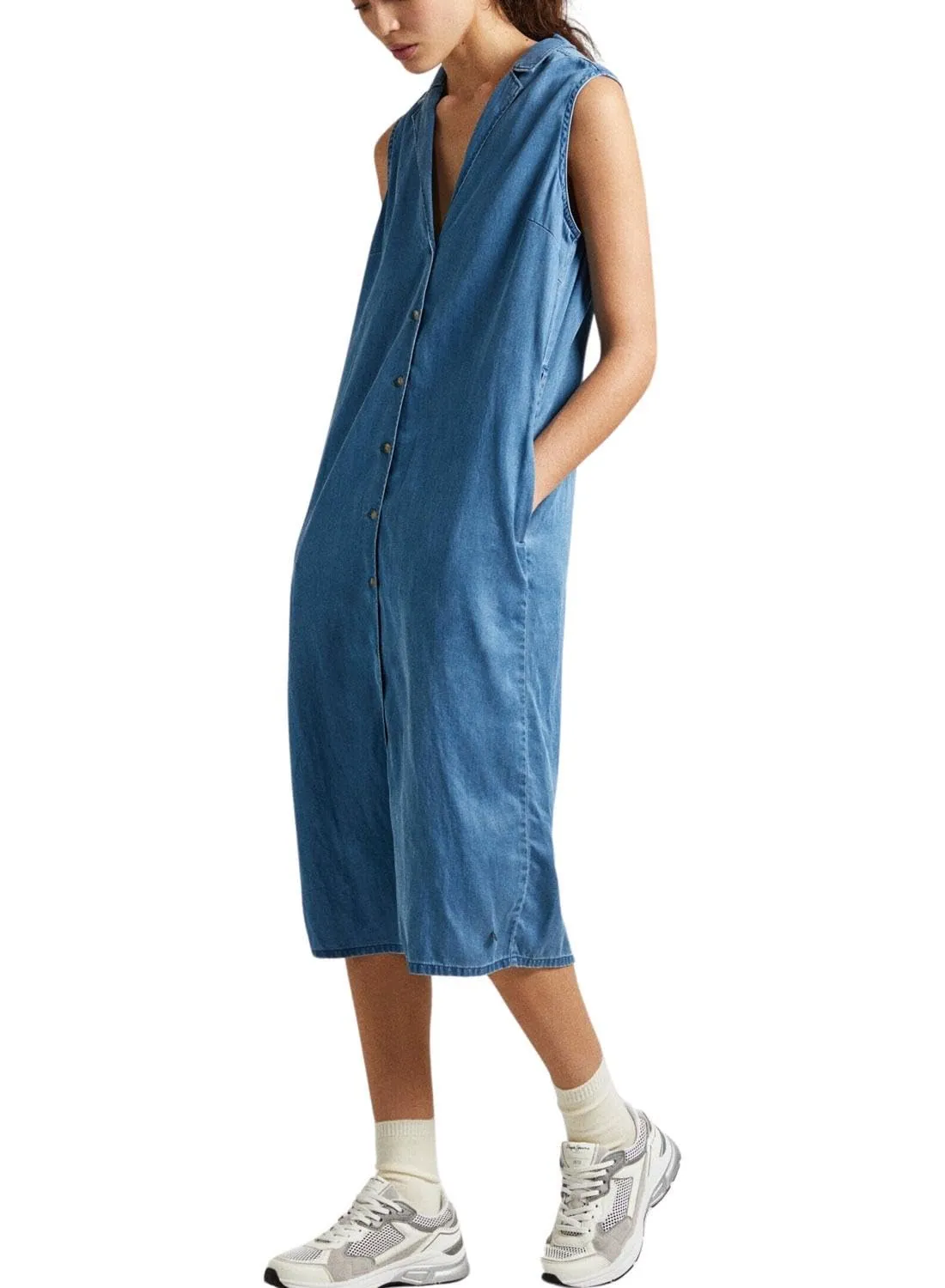 Pepe Jeans Maggie Vestito Donna Chemisier in Lyocell