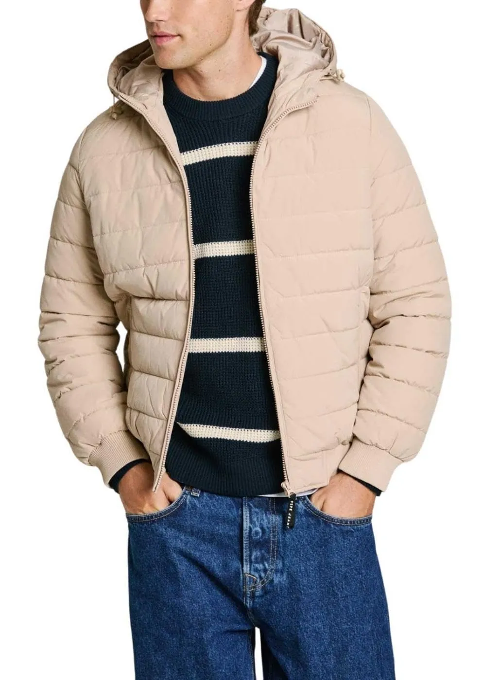 Pepe Jeans Tomek Giacca Uomo Piumino con Cappuccio Nero