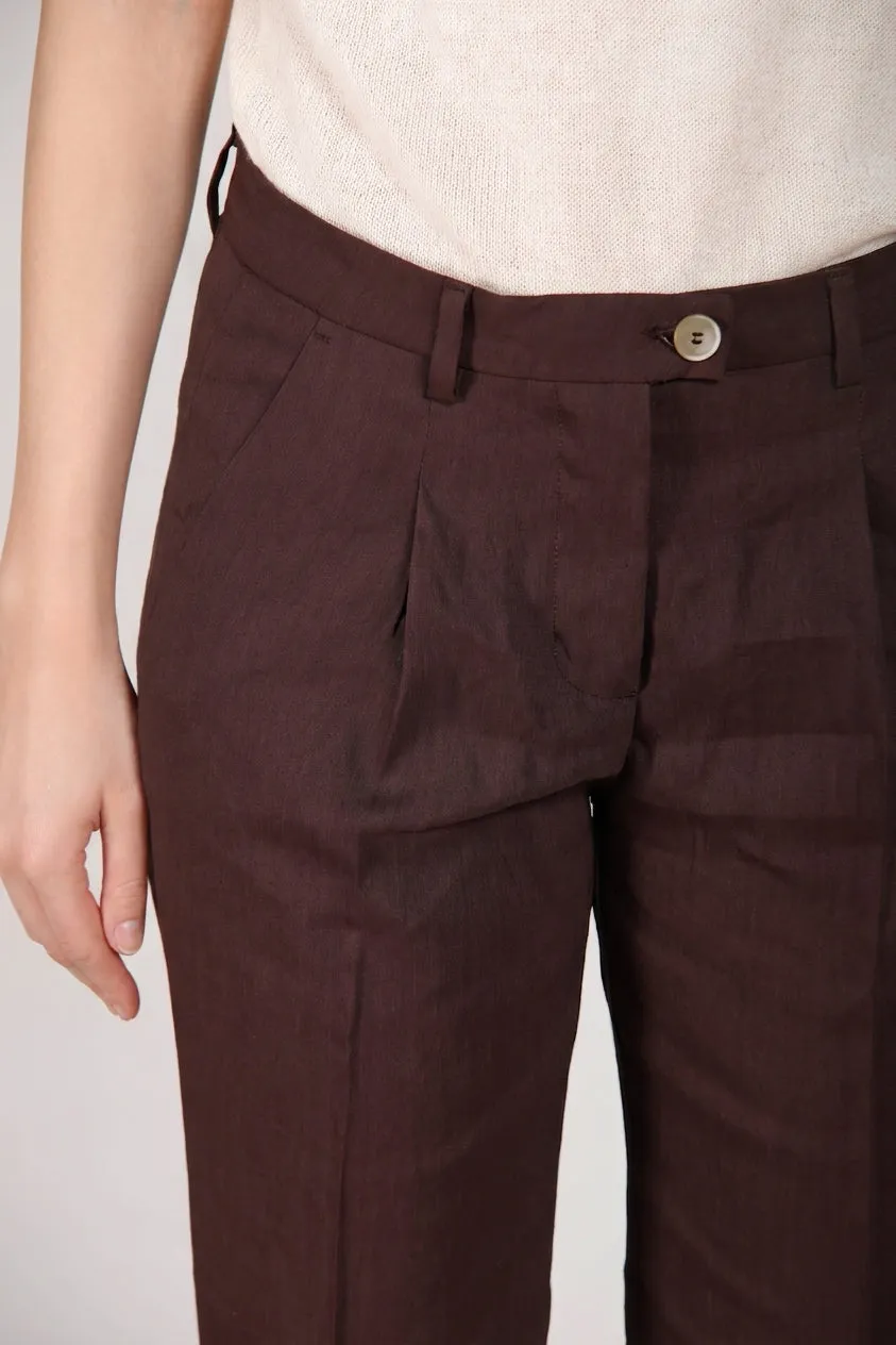 Mason's New York Carrot chino donna marrone in lino