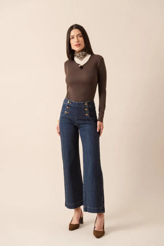 Oraije Victoire jeans wide blu scuro