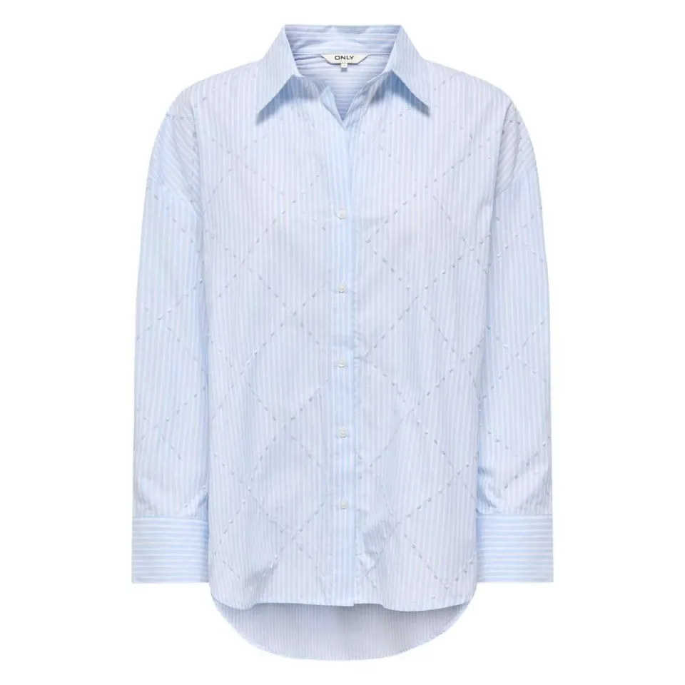 ONLY Onlzelena camicia celeste slim coreana
