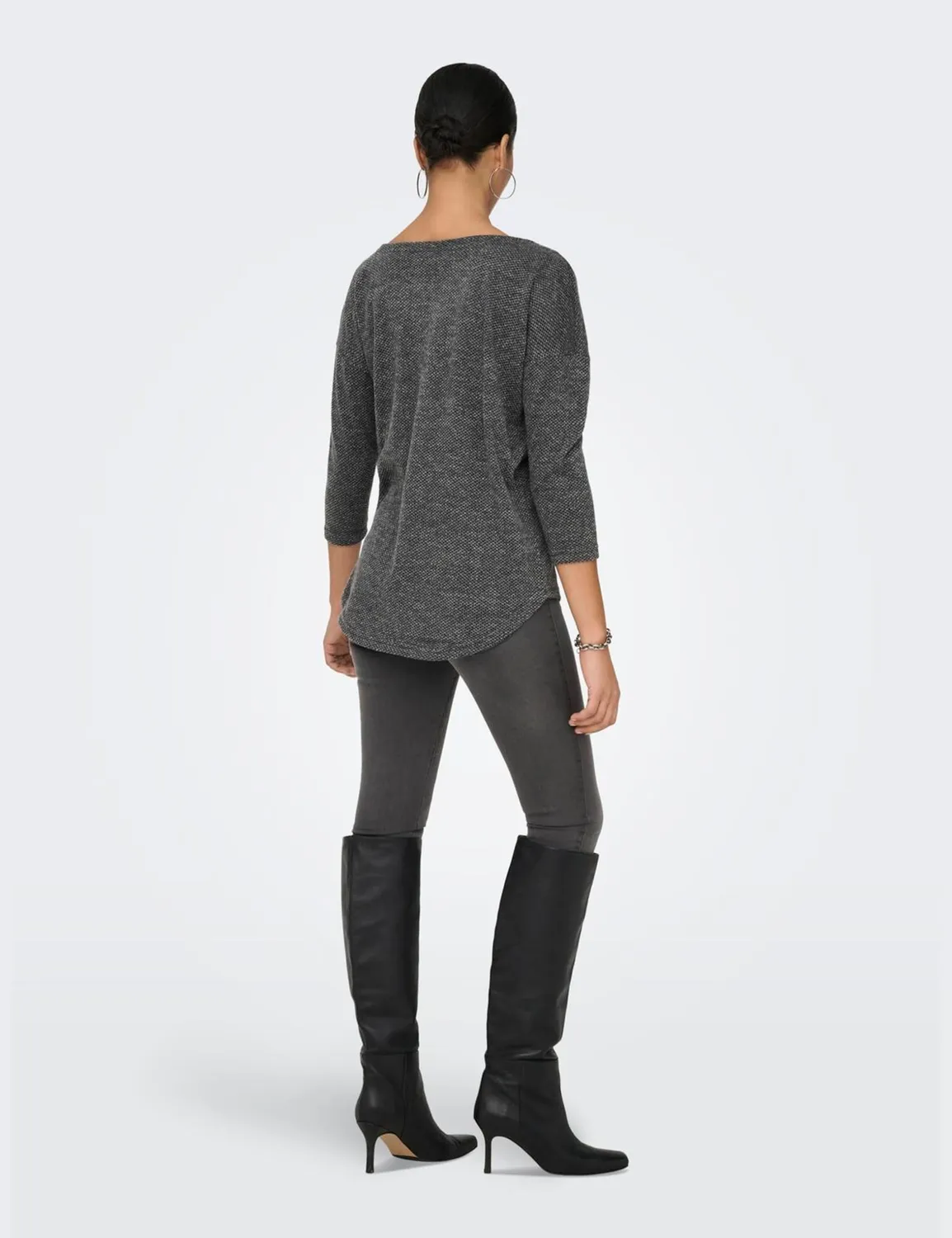 ONLY Onlalba top donna manica lunga nero