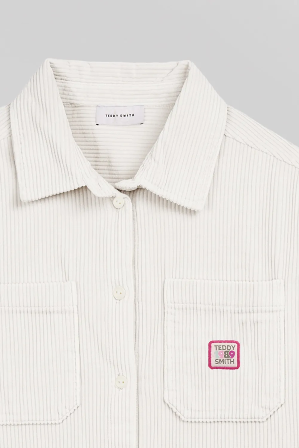 Teddy Smith C-Alia ML camicia donna Middle White velluto