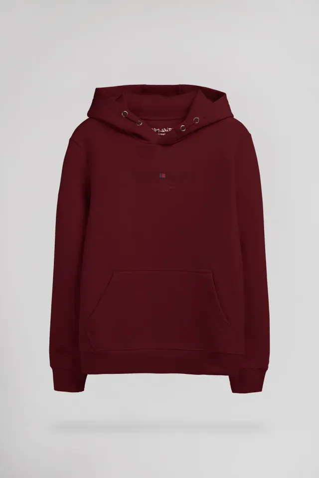 Teddy Smith S-Jim Hoody Jr felpa bordeaux bimbo