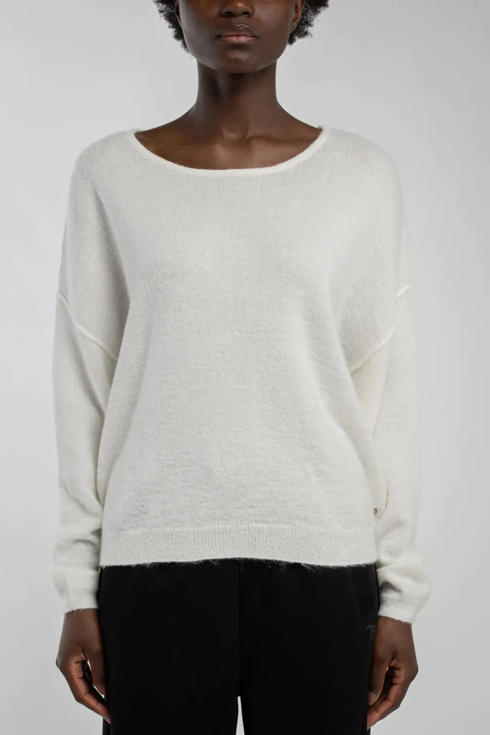 Teddy Smith P-Petille maglione mohair middle white